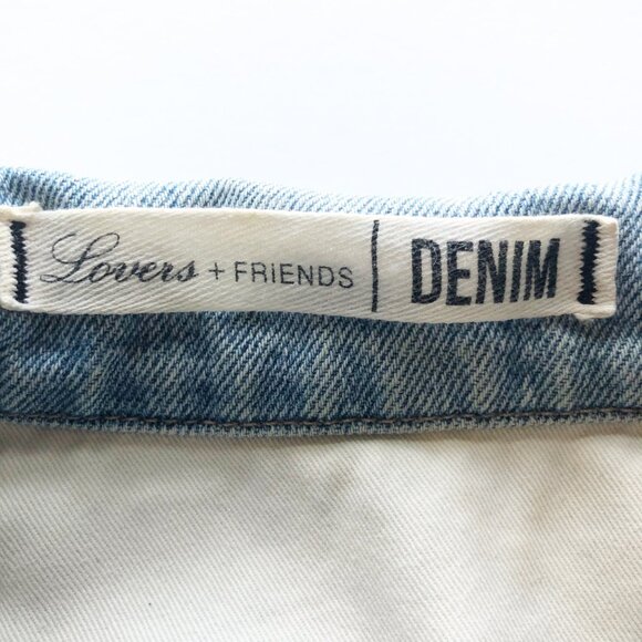 LOVERS + FRIENDS James Distressed Denim Jacket Womens Medium - Picture 4 of 11